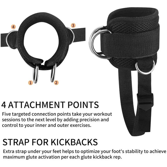 Gym Ankle Strap – Cable Machine Attachment for Glutes, Hamstrings, and Legs